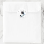 Sticker Rond Boston Terrier Maman 2 (Sac)