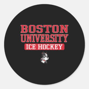 Sticker Rond Boston Terriers Vintage Équipe Hockey sur glace -