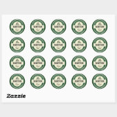 Sticker Rond boston - wicked pissah (Feuille)