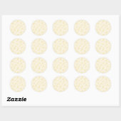 Sticker Rond Botanical Garden Buttercream - Neutral (Feuille)