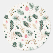 Sticker Rond Botanique Fantaisiste (Devant)