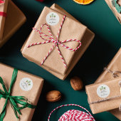 Sticker Rond Botanique minimaliste aquarelle verdure