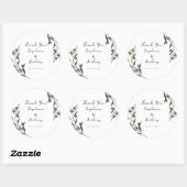 Sticker Rond Botanique Olive Branch Feuille Mariage italien (Feuille)