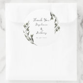 Sticker Rond Botanique Olive Branch Feuille Mariage italien (Sac)