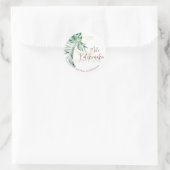 Sticker Rond Botanique tropicale Mele Kalikimaka | Personnalisé (Sac)