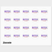Sticker Rond BOTOX parce que les expressions faciales sont si h (Feuille)