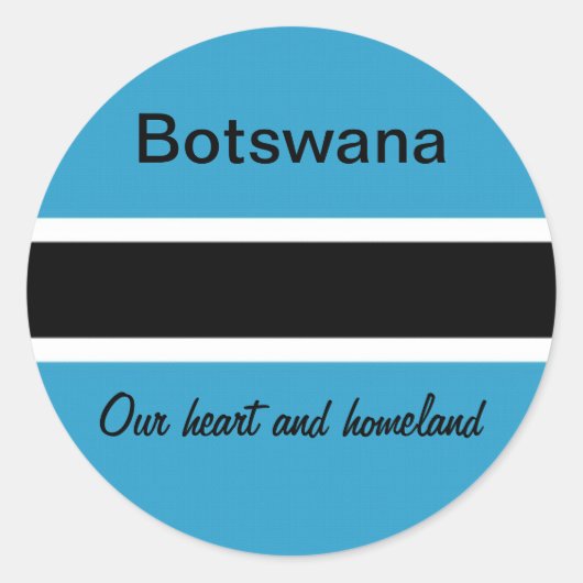 Sticker Rond Botswana (Devant)