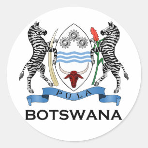 Sticker Rond BOTSWANA - drapeau/emblème/blason/symbole
