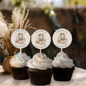 Sticker Rond Botte de cow-girl occidentale florale Boho Neutre