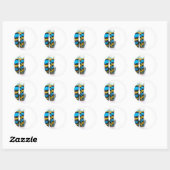 Sticker Rond Bottes arc-en-ciel (Feuille)