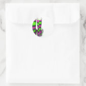 Sticker Rond Bottes arc-en-ciel (Sac)