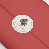 Sticker Rond Bottes de cowgirl rouge de Noël de Western Howdy