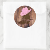 Sticker Rond Bottes et Casquette rustiques (Sac)