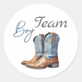 Sticker Rond Bottes ou vaches Blue Rose Genre Reveillez l'équip (Devant)