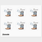 Sticker Rond Bottes ou vaches Blue Rose Genre Reveillez l'équip (Feuille)