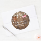 Sticker Rond Bottes ou vaches Révélation de genre (Enveloppe)