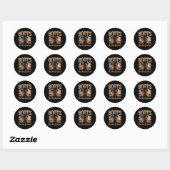 Sticker Rond Bottes Sur Le Terrain Cowgirl Line Danse Femmes Ho (Feuille)