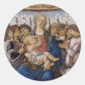 Sticker Rond Botticelli Marie Jésus et chanter Anges (Devant)