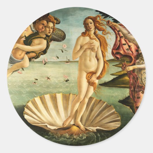 Sticker Rond Botticelli Naissance De La Peinture D'Art Renaissa (Devant)
