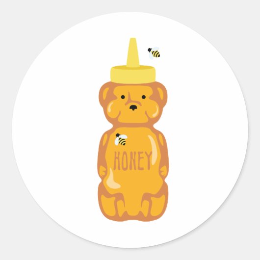Sticker Rond Bottle de Honey (Devant)