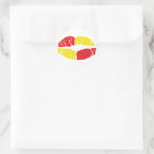 Sticker Rond bouche baiser espagnole (Sac)