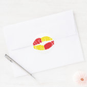 Sticker Rond bouche baiser espagnole (Enveloppe)