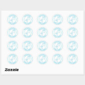 Sticker Rond Bouche bleue (Feuille)