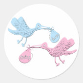 Sticker Rond Bouches roses bleues (Devant)