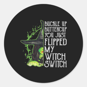 Sticker Rond Boucle De Sorcière En Bouteille, Tu Viens De Flipp