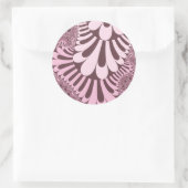 Sticker Rond Boucle rose et Rose (Sac)