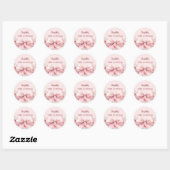 Sticker Rond Boucles d'arc rose fête (Feuille)