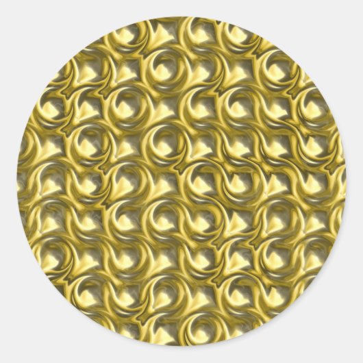 Sticker Rond Boucles d'or brillantes (Devant)