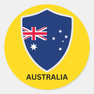 Sticker Rond Bouclier Australie