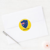 Sticker Rond Bouclier Australie (Enveloppe)
