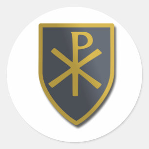 Sticker Rond Bouclier chrétien
