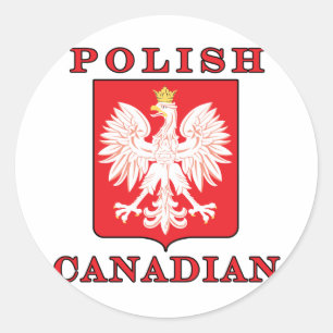 Sticker Rond Bouclier d'aigle canadien polonais