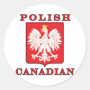 Sticker Rond Bouclier d'aigle canadien polonais