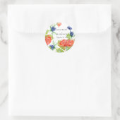 Sticker Rond Bouclier d'aquarelle florale Chrysanthème (Sac)