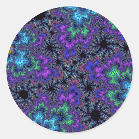 Sticker Rond Bouclier d'aquarelle violet (Devant)