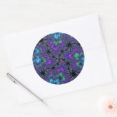 Sticker Rond Bouclier d'aquarelle violet (Enveloppe)