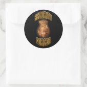 Sticker Rond Bouclier de flamme de forces de sécurité (Sac)