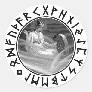 Sticker Rond Bouclier de Frigg Rune