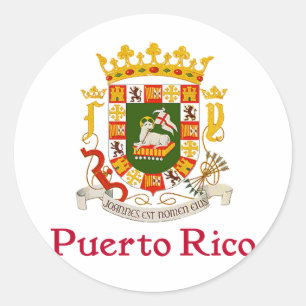 Sticker Rond Bouclier de Porto Rico
