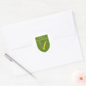 Sticker Rond Bouclier du drapeau O'Shea 1798 (Enveloppe)