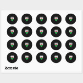 Sticker Rond Bouclier gallois (Feuille)