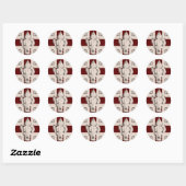 Sticker Rond Bouclier Hyena (Feuille)