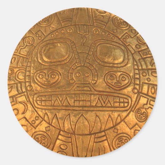 Sticker Rond Bouclier inca (Devant)