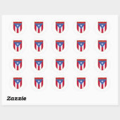 Sticker Rond Bouclier indicateur Porto Rico (Feuille)