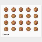 Sticker Rond Bouclier lambda spartiate (Feuille)
