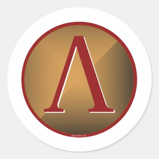 Sticker Rond Bouclier lambda spartiate (Devant)